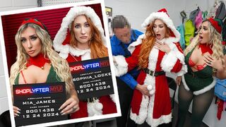 Fru Claus och saga assistent stjäl och straffa dem grymt