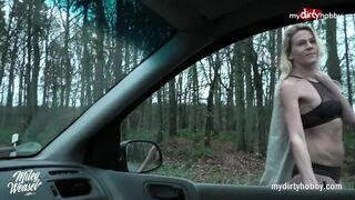 Hot car fuck med blond tonåring flicka