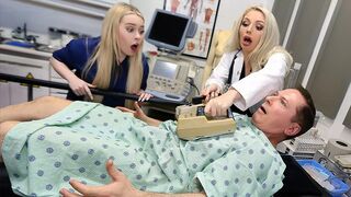 Sexig läkare och assistent Haley Spades och Missa Mars används gratis av horn-leaving patienten - freeuse milf