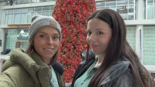 Nadia Foxx och Serenity Cox shoppingcenter med dolda nöjen - fantastiska spetsstudier och offentliga orgasmer!