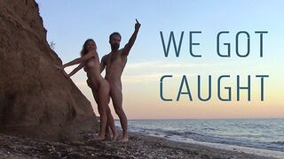 Public fuck på stranden - de fick oss!
