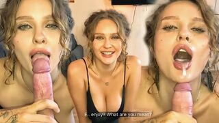 Pov fuck: Sexig flickvän får hennes fitta och hennes mun hårt