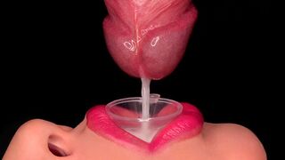 Närbild: den bästa blowjob som får dig att spraya genom tratten