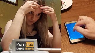 Letty Black använder en vibrator för att knulla sig offentligt