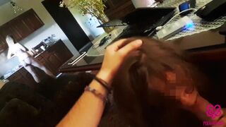 Frukost kaffe efter wild fuck och blowjob med en tonåring