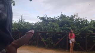 Risky fuck-up offentligt och en kvinna fångade mig!