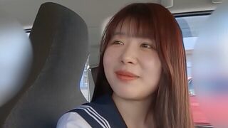 Kasumi-chan, den varma reportern i bilen suger och slår dick
