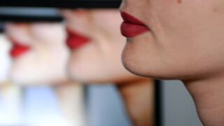 Perfekt close-up blowjob med ansiktsspray caterinamateur