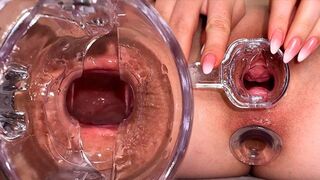 Titta in i min tight asshole! anal dilatation och öppna orgasm