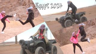 Motor, pussy och fuck: Jag är glad över hur en het bitch rider i öknen, Egypten 2024