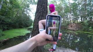 Blonde teen fuck i cosplay, face cum balaklava