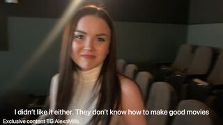 Första gjutningen av big-ass brunette med naturliga tuttar på kameran