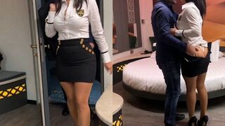 Jag knullade äntligen min storbröstiga, stor-ass, milfsekreterare i hotellrummet